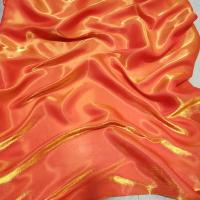 礼服丝绸人鱼姬渐变色幻彩绸缎婚服布料连衣裙汉服面料烫金背景